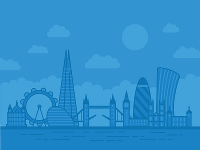 London Fog city illustration london skyline