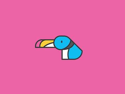 Toucan animals icons illustration
