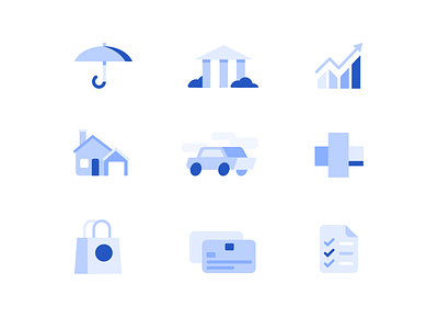Financial Icons banking fintech graphics icons