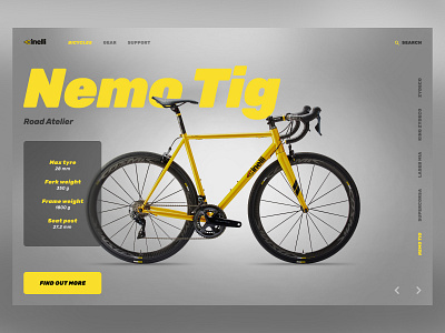 Landing page design for Cinelli