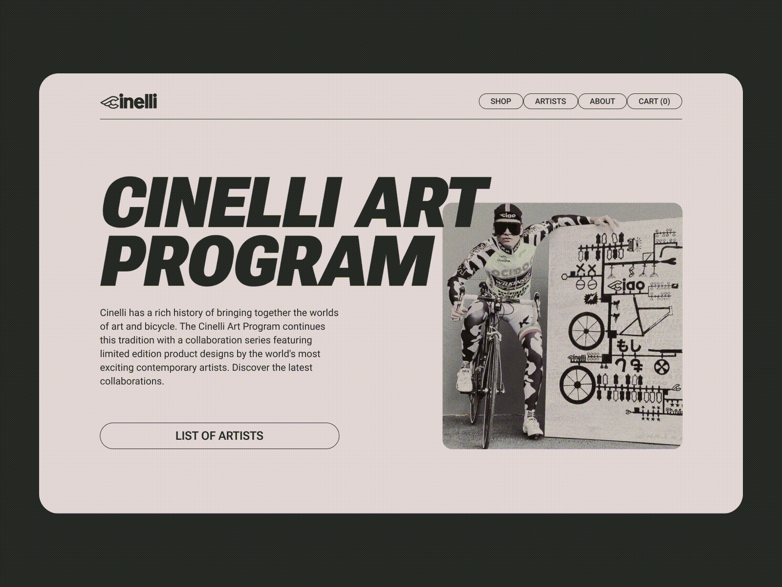 Online store Cinelli 🚲 bike cinelli clothing des design fashion online store store ui uiux ux web web design