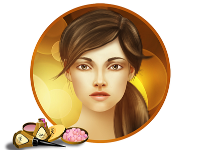 brown hair girl casual games characters clean design fashion game art girl portrait