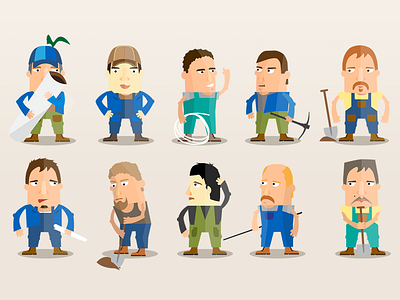 flat art architect avatars characters clean design cute characters flat flat avatars illustration male simple vector