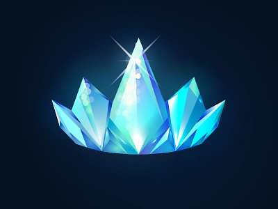 Crown art casual art crown diamond elsa game art gems glowing