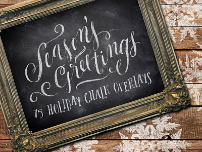 75 Holiday Chalk Overlays chalk christmas clip art decorative distressed greeting hand lettering happy holidays holiday pencil script winter