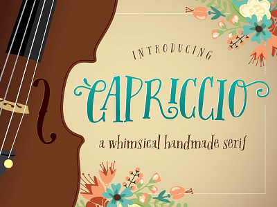 Capriccio Font allcaps alternates capricious funny hand lettering handmade ligatures modern vintage quirky serif silly whimsical