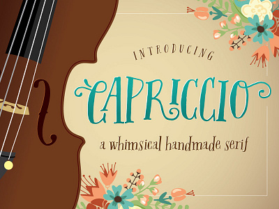 Capriccio Font allcaps alternates capricious funny hand lettering handmade ligatures modern vintage quirky serif silly whimsical