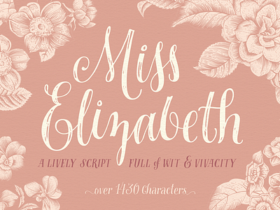 Miss Elizabeth Script feminine font opentype script type typeface