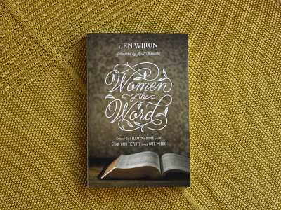 Women of the Word Cover Design bible study book cover book cover design floral handlettering illustration scripture typography