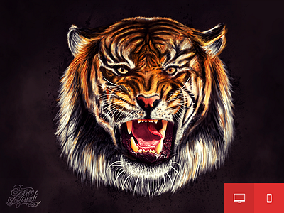 Tiger Wallpaper afandi animal desktop digital fur ivan painting tiger wallpaper