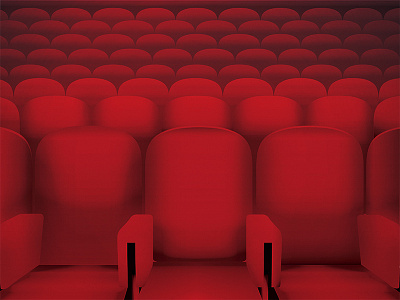 Theater Chair chair dark illustration illustrator movie red theater vector