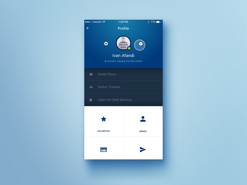 form banking details Profile  Dribbble   by Ivan Page Dribbble Afandi