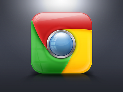 Chrome iOS Icon Redesign blue browser bulb chrome green ios ivan light red redesign steel yellow