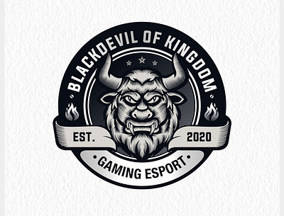 BLACK DEVIL OF KINGDOM branding design logo vector