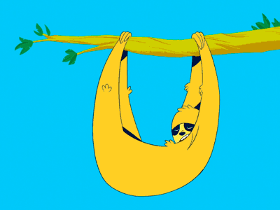 Sloth Party 2d animation cel party sloth