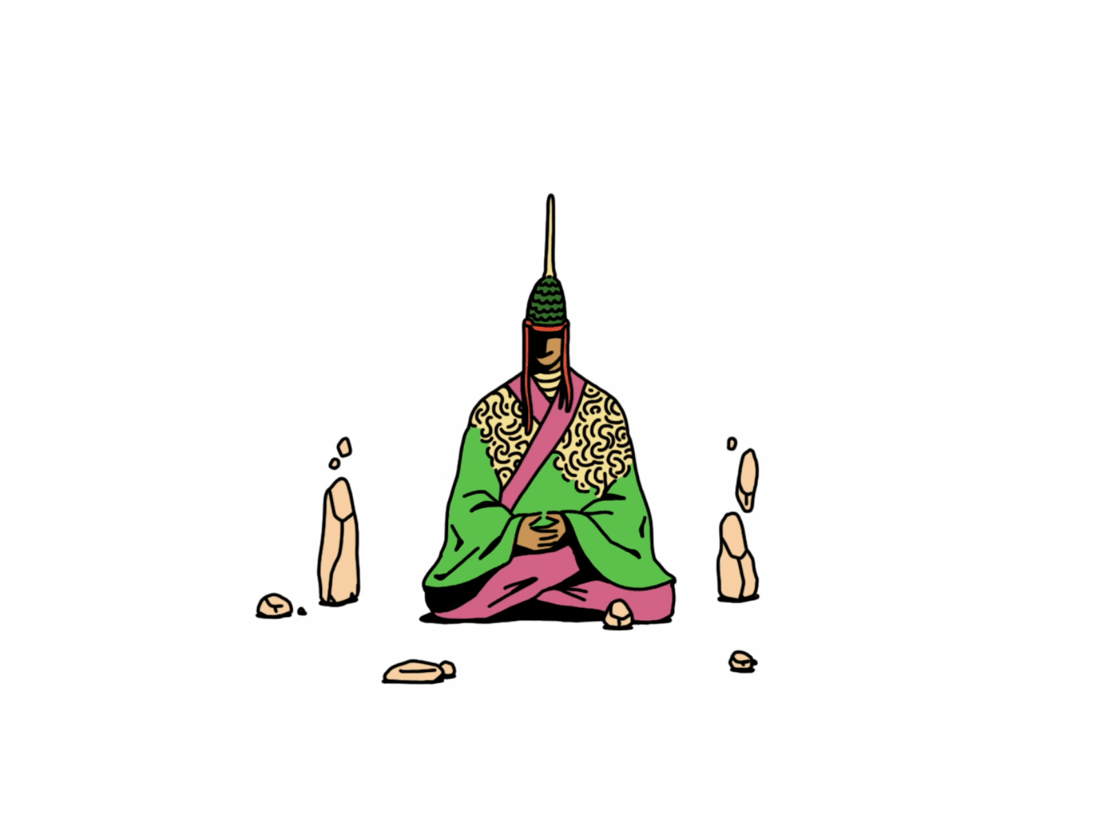 Meditation animation illustration loop animation moebius