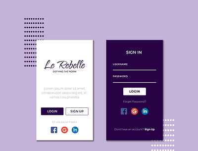 Le Rebelle UI branding design graphic design icon ui ux