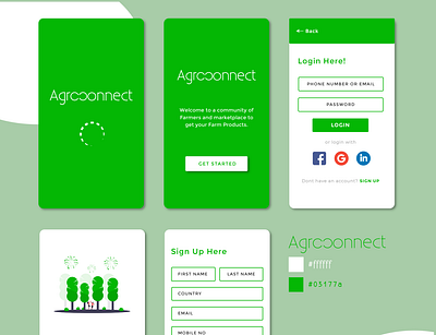 Agroconnect UI Design design graphic design ui ux