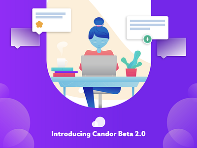 Candor Beta 2.0 branding character color gradient illustration illustrator product vector