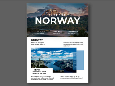 Exploring Norway design designer flyer flyer design graphic illustrator ui ux vector web website