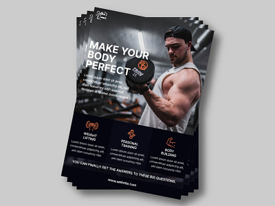 Flyer Design ai design designer fitness flyer flyer design graphic graphic designer gym illustrator photoshop psd vector