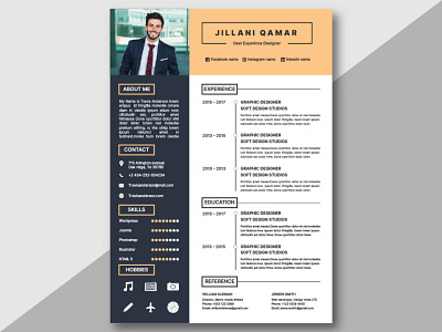 Resume CV Design ai cv cv design design designer graphic graphic designer photoshop psd resume resume template vector