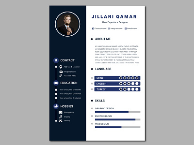 Resume CV curriculum vitae Template