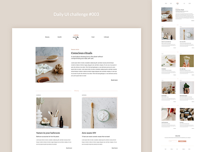 Daily UI Challenge 003 - Less Waste Landing Page 003 clean dailyuichallenge landing page minimalist natural newbie uichallenge zero waste