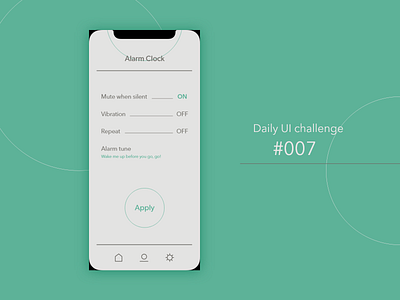 Daily UI challenge 007 007 alarm clock dailyui dailyuichallenge uidaily uidesign