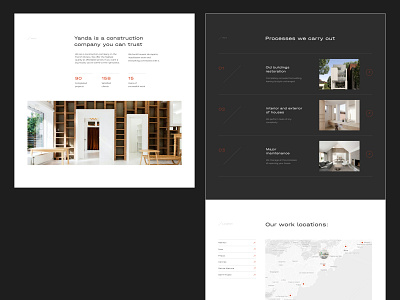 CONSTRUCTION WEBSITE - LANDING PAGE architecture construction design inspiration layout minimalistic product design ui ux web design website