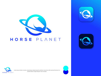 Horse Planet clever clever logo cleverlogo fiverr fiverr design fiverr.com fiverrgigs gradient gradient design gradient logo horse lion lions minimal minimalist logo modern modern design planet sky