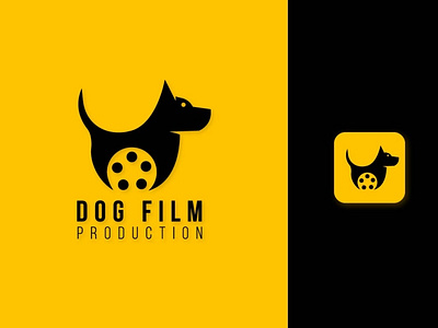 Dog Film Production clever logo cleverlogo dog logo film fiverr fiverr design fiverr.com fiverrgigs flat design lion logotype logoworld minimal minimalist minimalist logo modern logo production production design