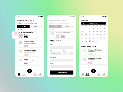 ToDo App Concept ui design visual design