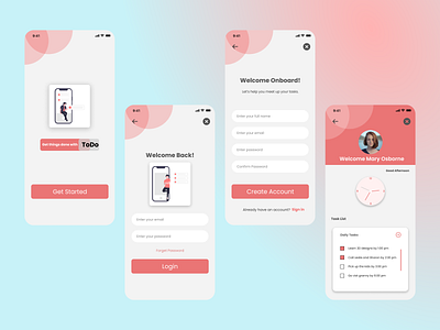 ToDo App design ui design visual design
