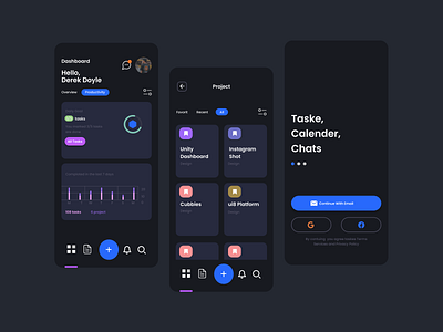 TaskEz: Productivity App iOS UI Kit