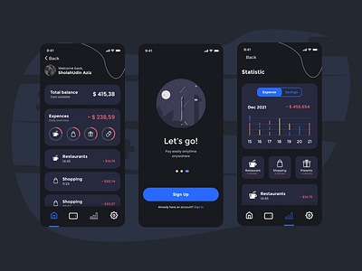 MobiCash mobile app redesign concept app dark design finance app icon money app payment app phone ui ux vector