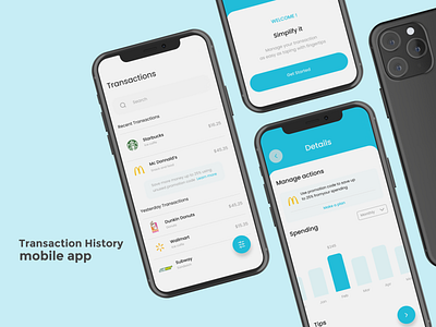 Transaction History mobile app
