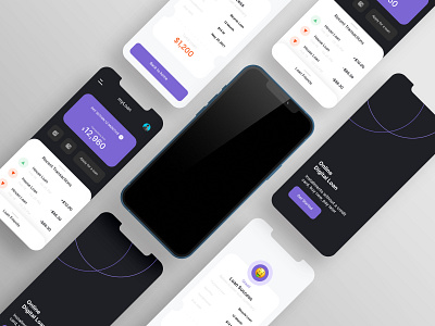 Online Digital Loan Exploration 💸 app dark design finance app icon illustration ilustrasi light phone ui ux