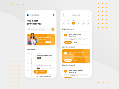 Language Course App Design