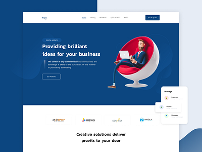 Digital Agency Landing Page - Header