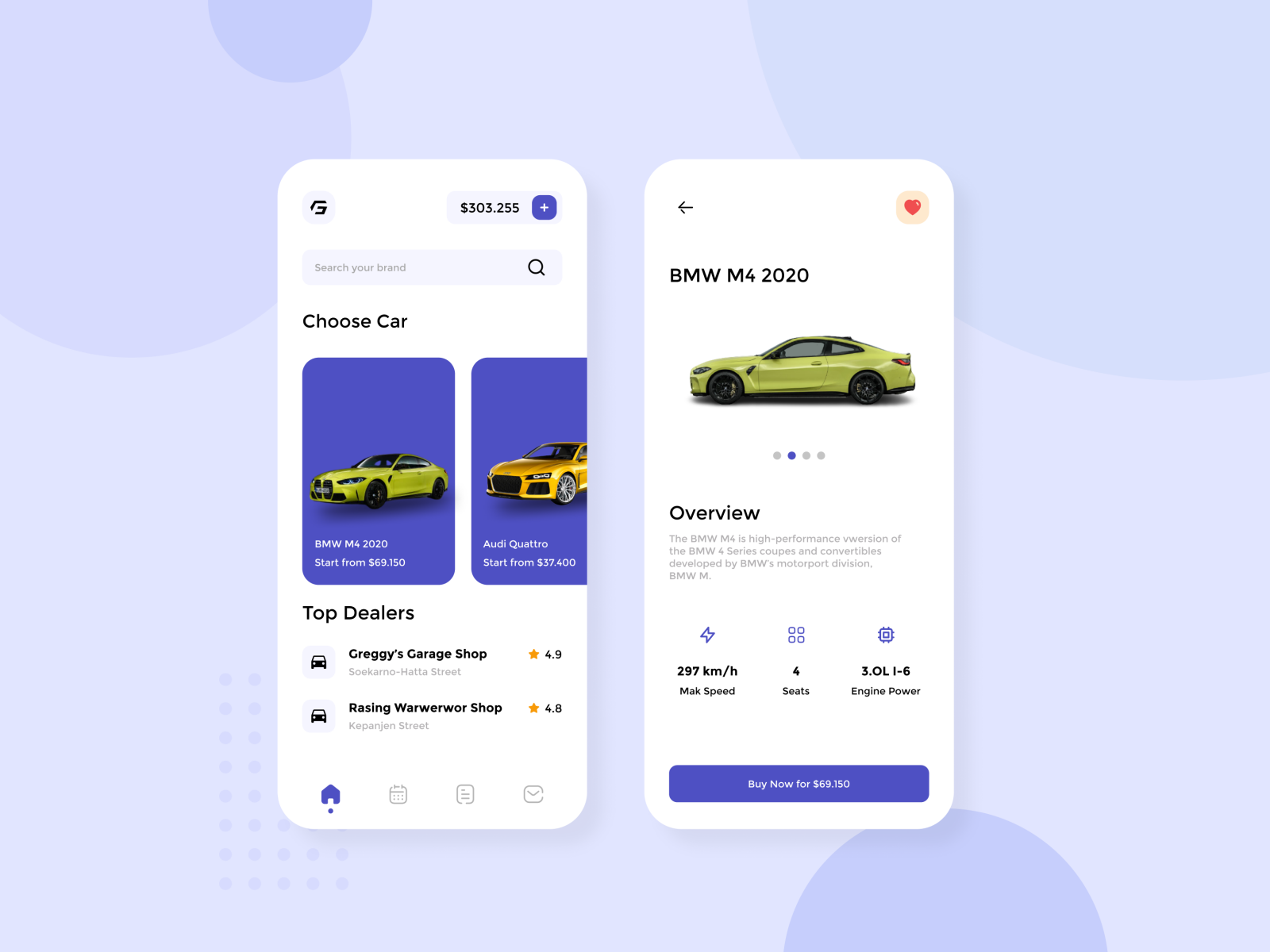 Car Shop App 🏎️ by sartdsn99_ on Dribbble