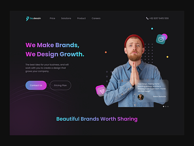 Creative Agency - Landing Page branding dark mode design icon illustration landing page logo ui ux