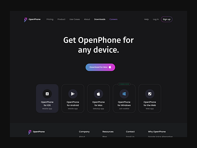 OpenPhone - Landing Page