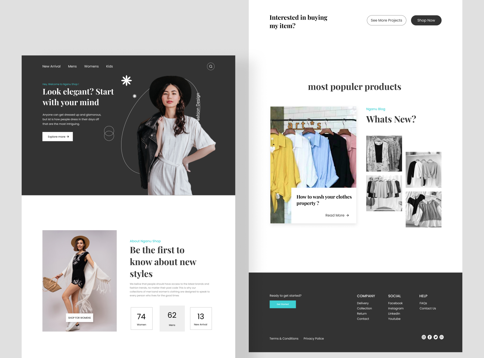 Website Concept - Fashion clothes by sartdsn99_ on Dribbble