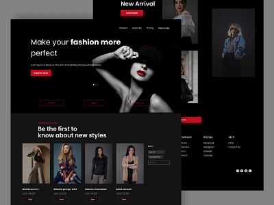 Website Concept - Fashion clothes branding design fashion icon illustration ui ux web website