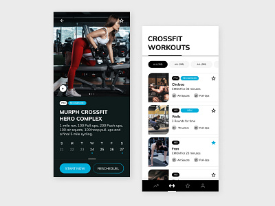 HardClub Crossfit Mobile App 2021 app design iphone mobile populer terbaru trend typography ui ux workout