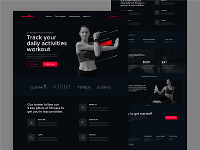 wrokOut. - Online Personal Training website branding design icon illustration landing page terbaru terpopuler trend ui ux web website