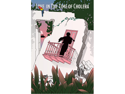 Love in The Time of Cholera book book cover dear reader dear reader bk flat graphic design gredient illustration minimal poster poster design vector