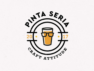 Pinta Seria beer logo pint