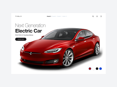 Tesla landing page redesign concept